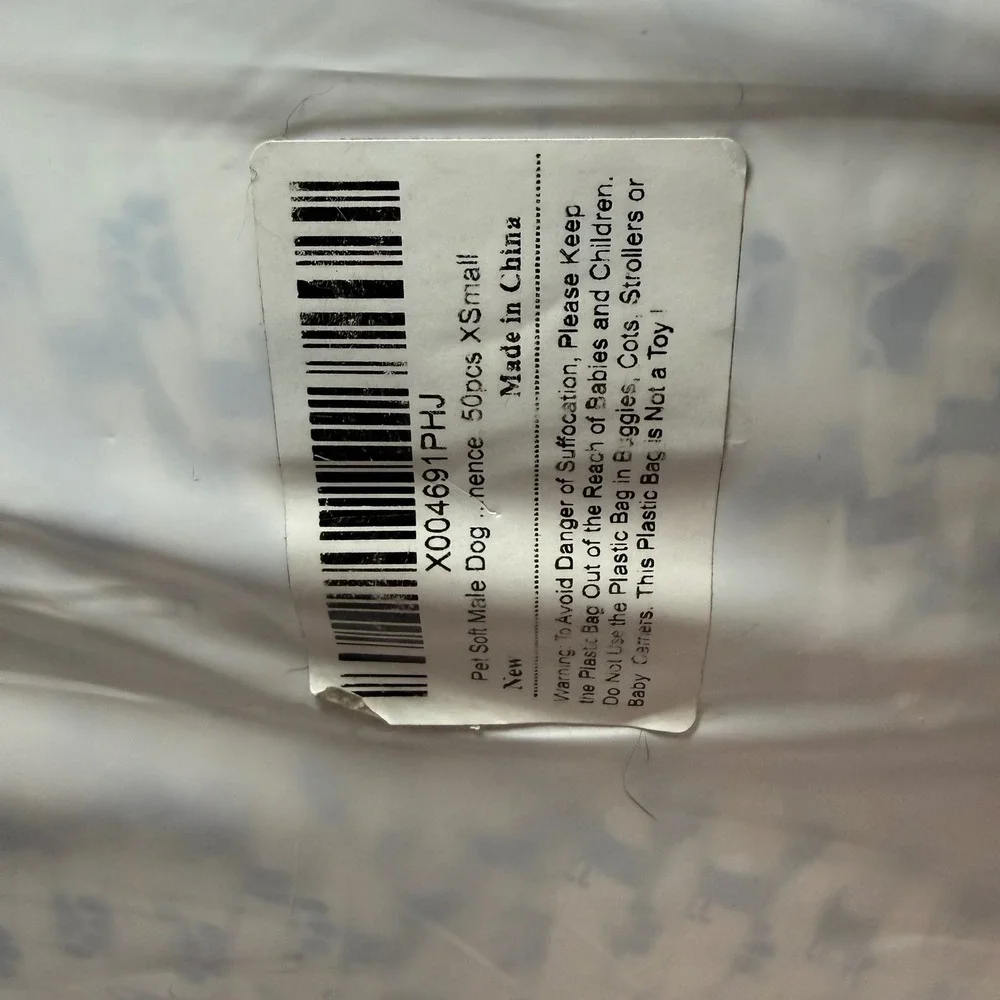 Pet Soft Male Dog Diapers XS 50ct Super Absorbent Disposable Wraps 6-13in Waist